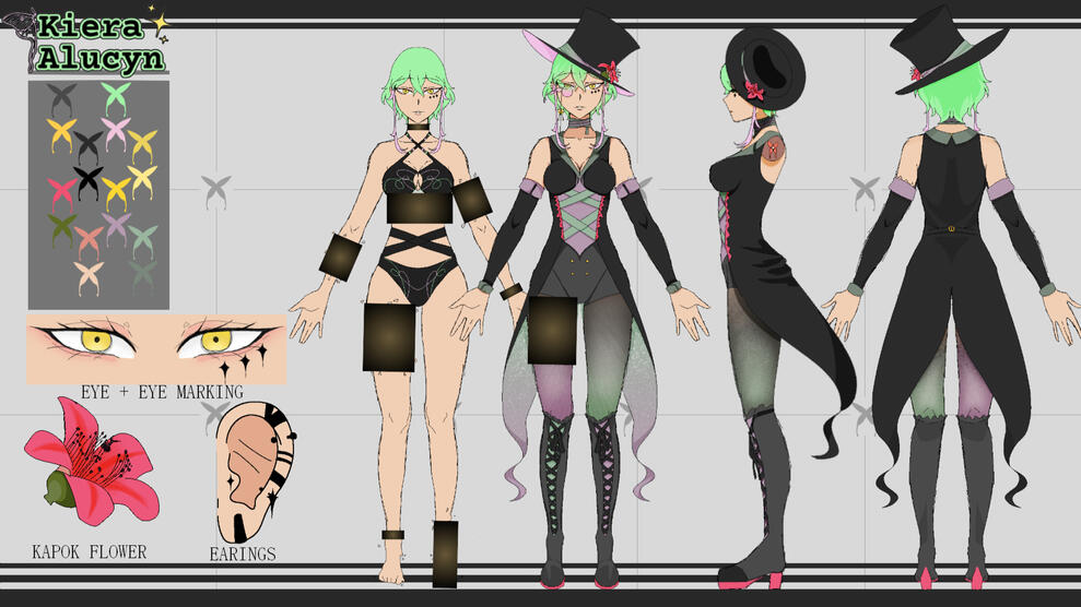 Kiera Alucyn Moth Illusionary Archivist Reference Sheet